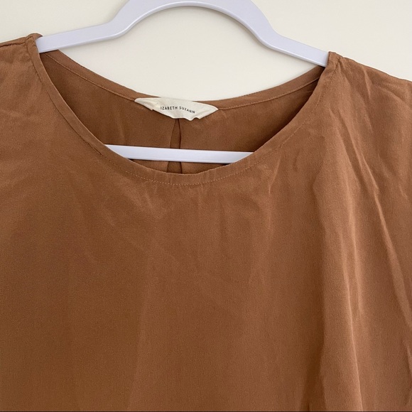 Elizabeth Suzann Josephine Vented Shell In Silk Crepe size M color Moss - Picture 7 of 14